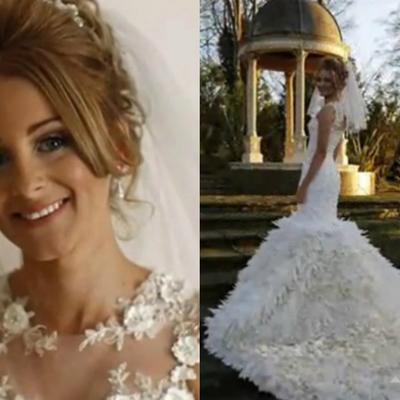 Želela je unikatnu haljinu: Mlada rukom prišila 22.000 guščjih pera na venčanicu! (FOTO)