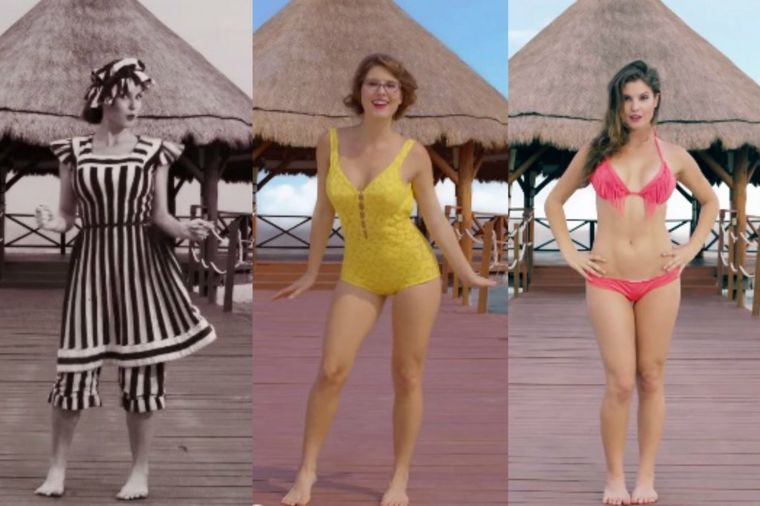 Od haljine do minijaturnih krpica: Kako se menjao kupaći kostim tokom 100 godina! (VIDEO)