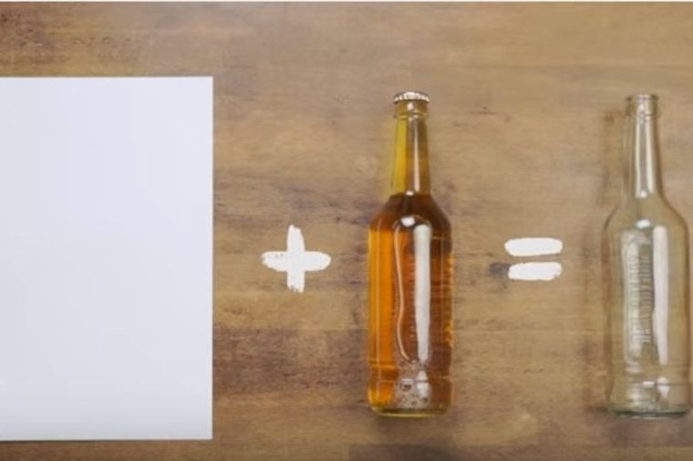 Kako da otvorite flašu uz pomoć lista papira: Moguće je! (VIDEO)