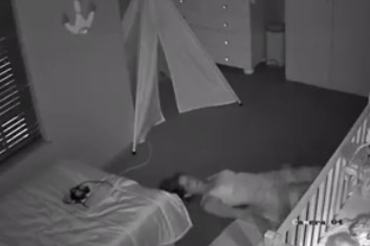 Postavio sigurnosnu kameru u bebinu sobu: Snimak njegove žene nasmejaće vas do suza! (VIDEO)