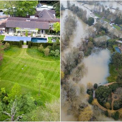 Raskošno imanje Džordža Klunija uništeno poplavama: Baksuzna vila drugi put pod vodom! (FOTO)
