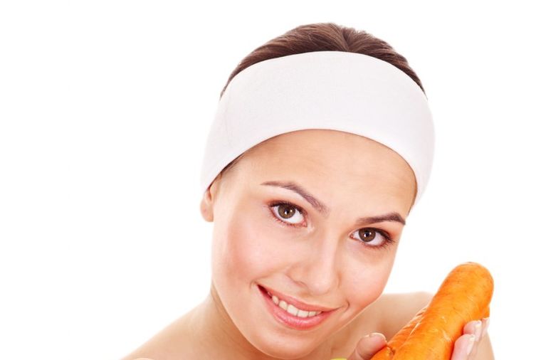 Hranljive maske za lice od šargarepe
