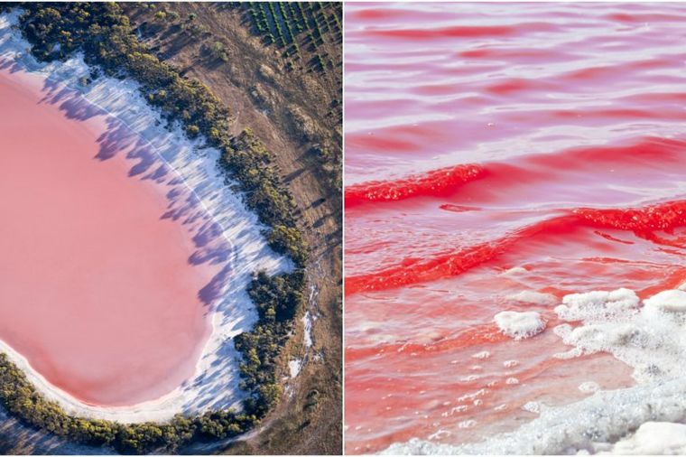 Prirodni fenomen: Jezero kao voćni jogurt od jagode