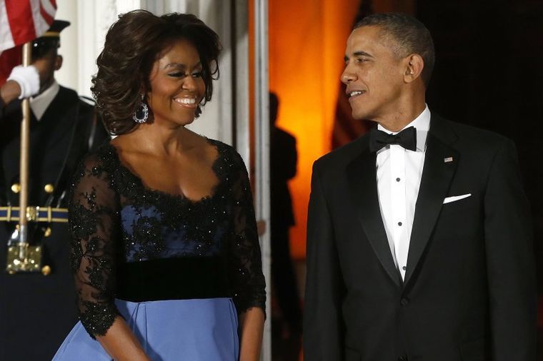 Mišel Obama zadivila sve u plavoj haljini Karoline Herere (FOTO)