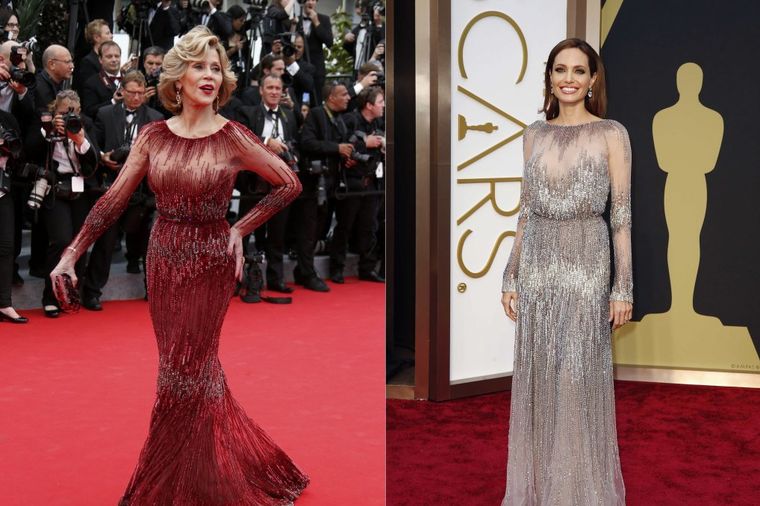 Dve dame, jedna haljina: Anđelina Džoli i Džejn Fonda imaju isti ukus (FOTO)