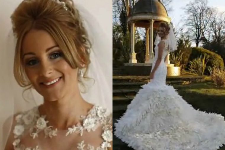 Želela je unikatnu haljinu: Mlada rukom prišila 22.000 guščjih pera na venčanicu! (FOTO)