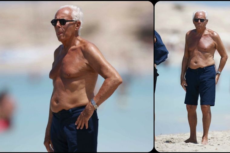 Momak da budem: Đorđo Armani (80) u belim kupaćim gaćama! (FOTO)