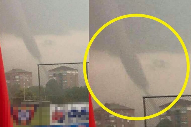 Snažno nevreme pogodilo Beograd: Tornado i grad veličine teniske loptice! (FOTO)