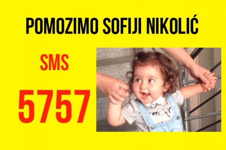 Danas je poslednji dan da pomognemo maloj Sofiji: SMS broj za pomoć je 5757!