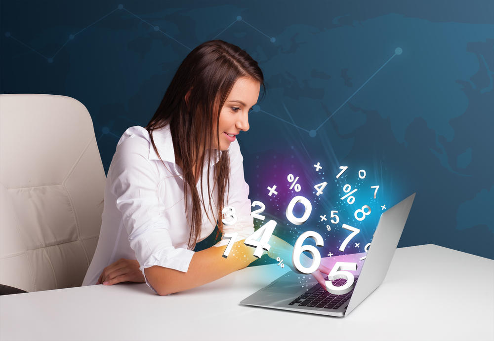 Žena, Kompjuter, Računar, Devojka, Brojevi