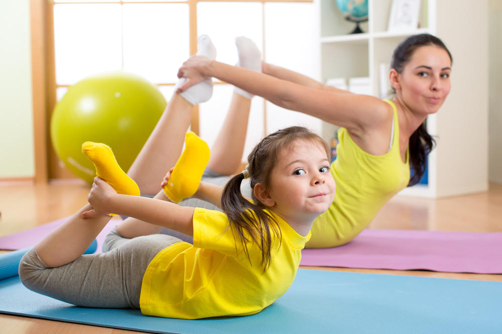 dete, ćerka, joga, vežbe, sport