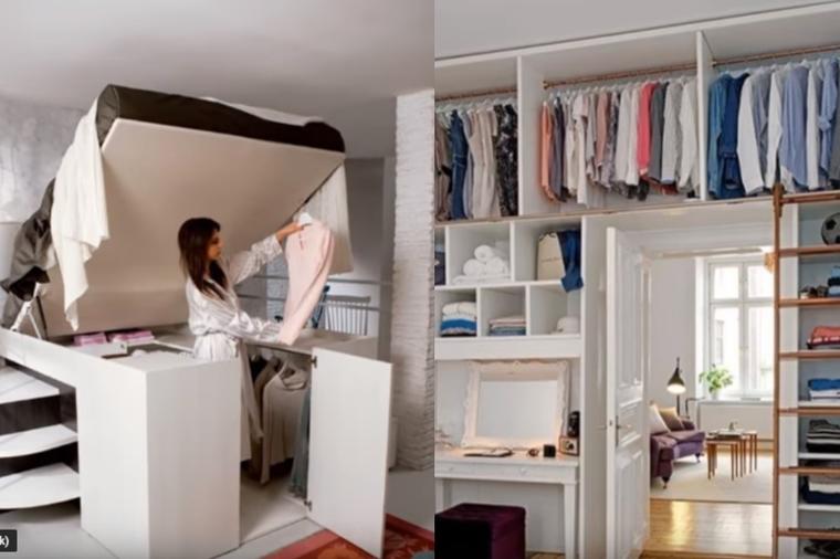 U spavaću sobu od par kvadrata stane baš sve što vam je potrebno: 10 genijalnih rešenja za uštedu prostora! (VIDEO)