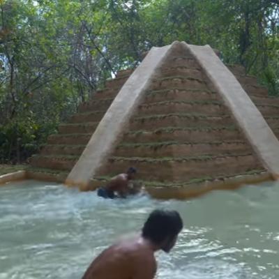 Koristeći štap i blato napravili kuću i bazen u sred džungle: Ovi ljudi su neverovatni! (VIDEO)