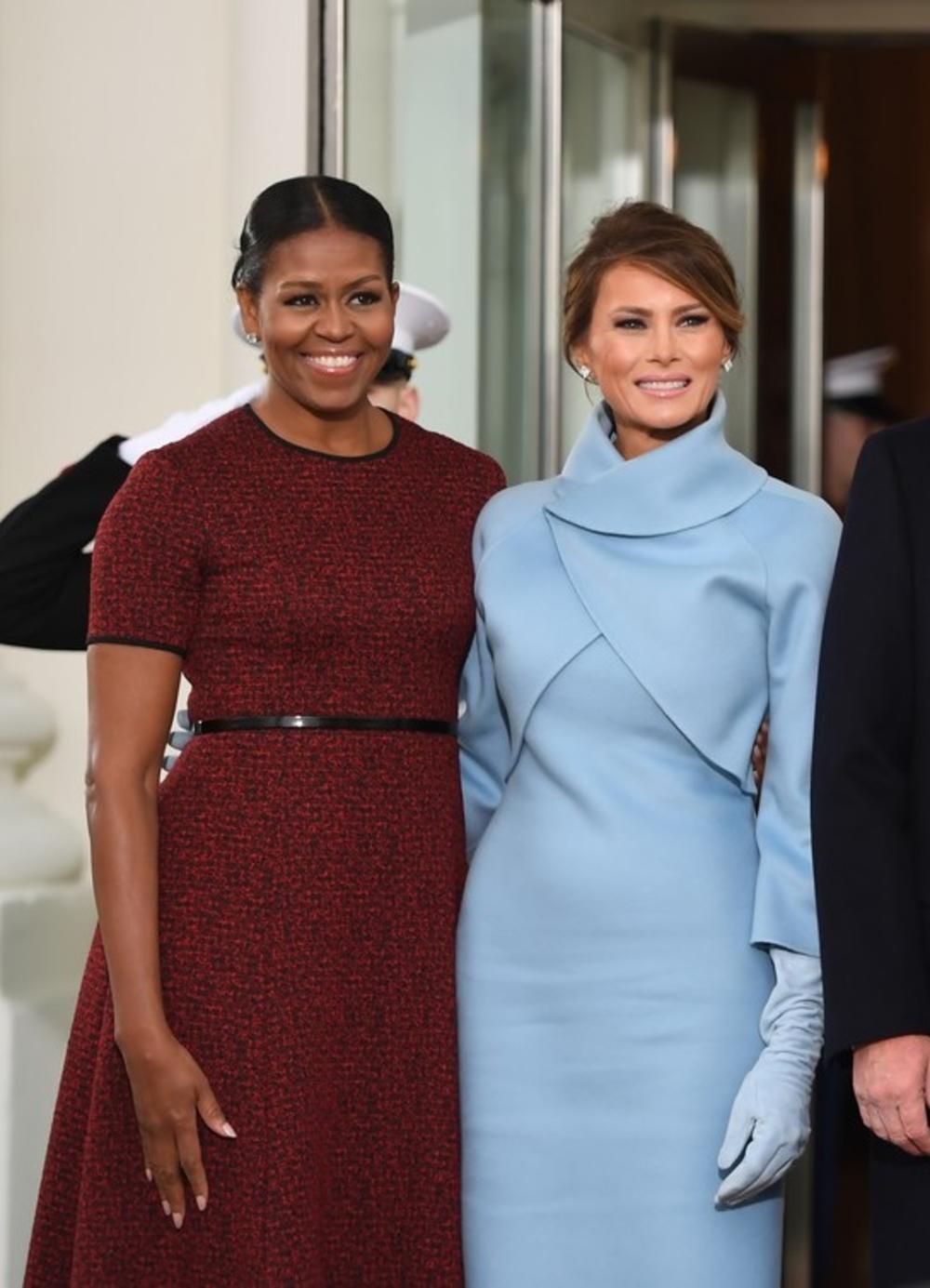 Melanija Tramp i Mišel Obama na inauguraciji Donalda Trampa 2017. godine