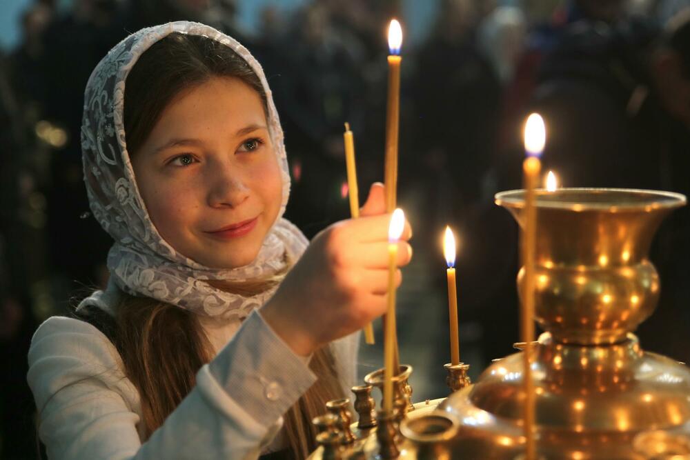 Sveća, Praznik, Devojčica, Dete, Crkva