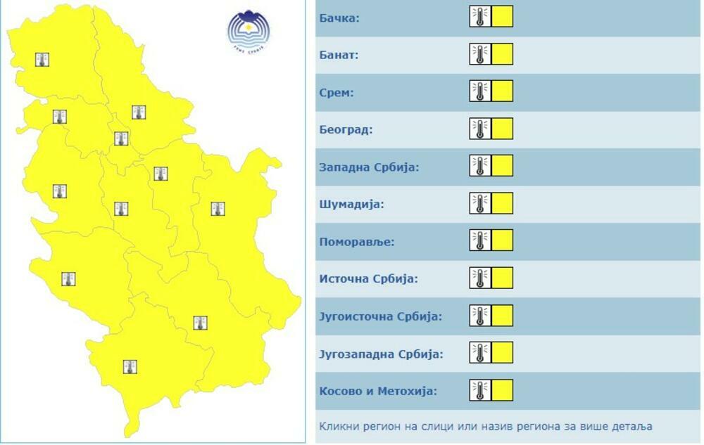 Upozorenje RHMZ-a