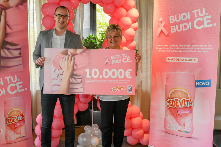 U sklopu kampanje „Budi TU. Budi CE.“ Cedevita je donirala 33.000 evra za borbu protiv raka dojke