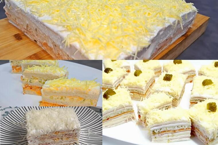 4 najukusnije slane torte idealne za slavsko predjelo: Za pripremu potrebno 20 minuta, a za kore hleb i krekeri