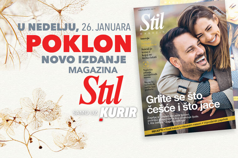 U nedelju, 26. januara, ne propustite novi broj porodičnog magazina Stil!