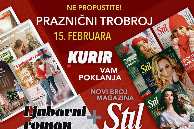 PROSLAVITE SRETENJE UZ KURIR! UZ PRAZNIČNI TROBROJ POKLANJAMO NOVI BROJ MAGAZINA STIL, LJUBAVNI ROMAN I VELIKU IKONU!