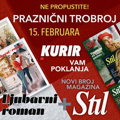 PROSLAVITE SRETENJE UZ KURIR! UZ PRAZNIČNI TROBROJ POKLANJAMO NOVI BROJ MAGAZINA STIL, LJUBAVNI ROMAN I VELIKU IKONU!